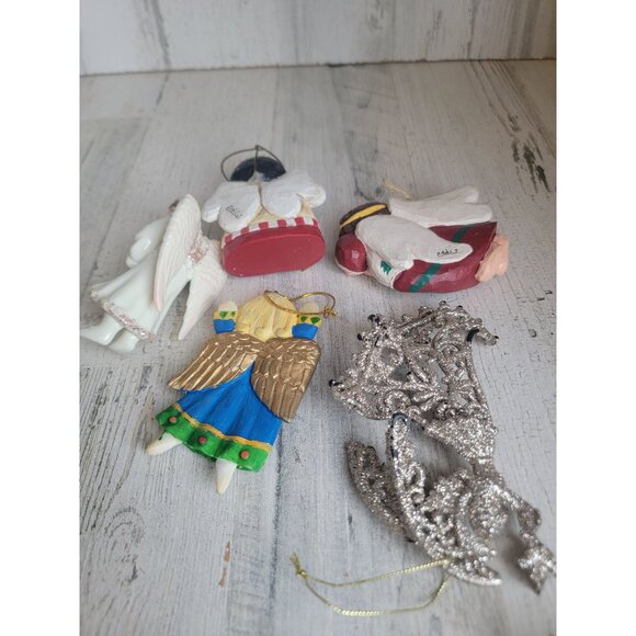 Angelic cherub drum ornament Xmas variety religious set - Picture 10 of 10